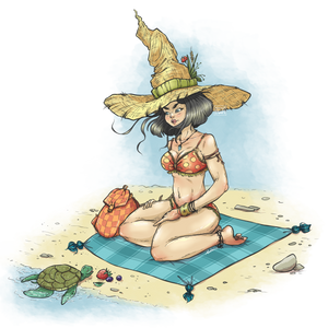 Witch on the Beach