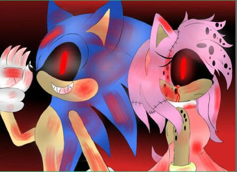 Sonic.EXE taking Amy's soul by AuroraRose45 on DeviantArt