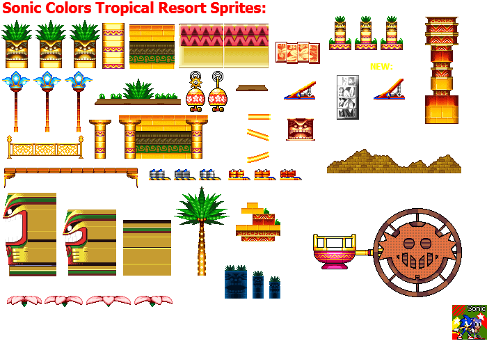 Sonic Colors Ds Tropical Resort Sprites.
