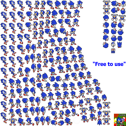 Free: Sprite Sonic Jump Animation Game, jump transparent