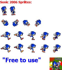 Sonic 2006 Sprite Sonic