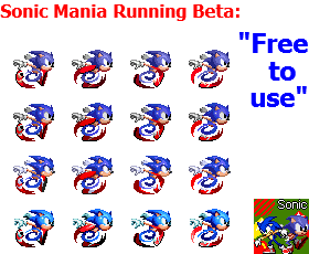 Sonic Mania Running Beta Sprites