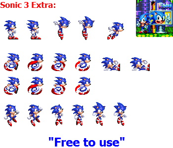 Sonic 3 Sprite Png - Sonic 3 Sprites Png, Transparent Png