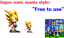 Super Sonic Mania Style Sprite