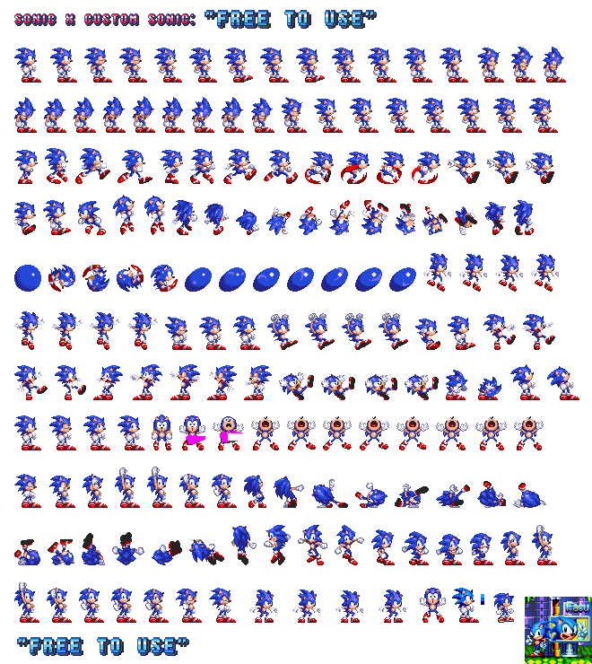Sonic X - Sonic Custom Sprites by facundogomez on DeviantArt