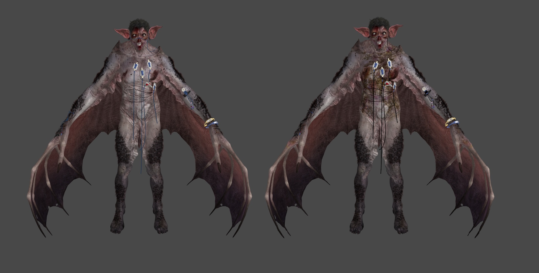 Batman: Arkham Knight: Man-Bat/Damaged XNA by MrJustArkhamGames on