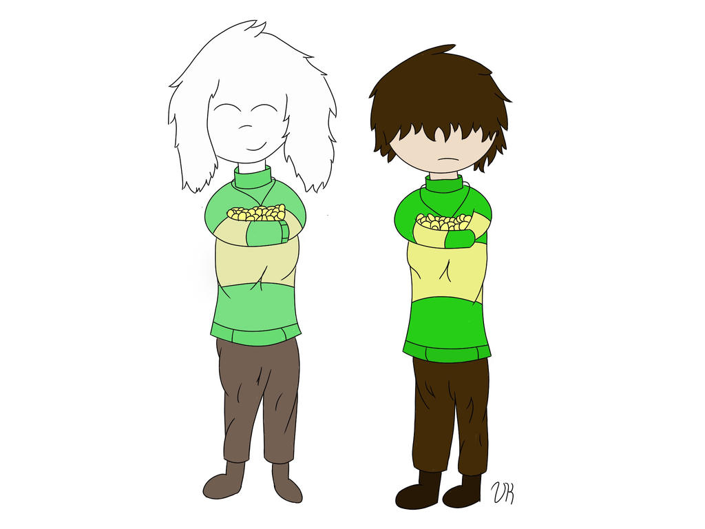 Asriel and Chara by VeryKawaiiGirl on DeviantArt