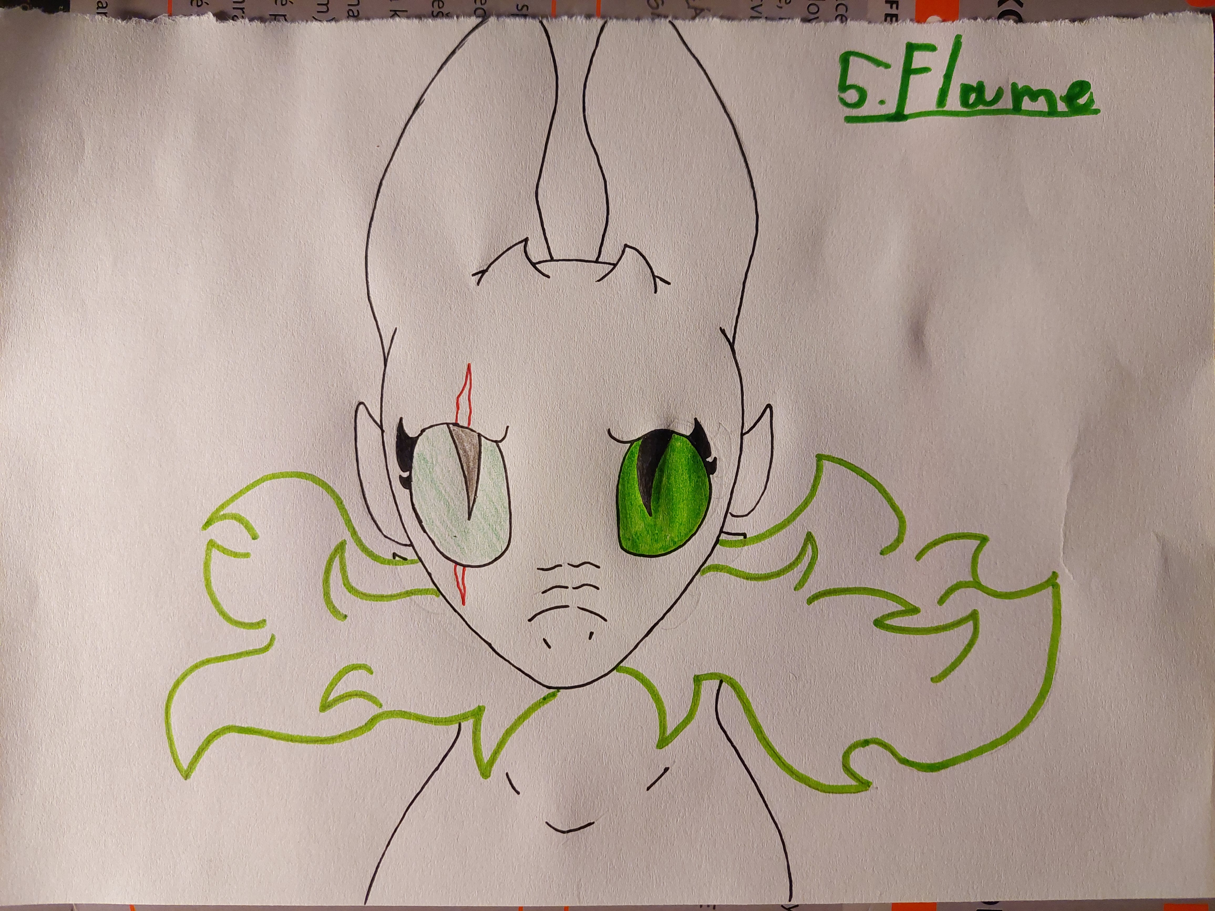 :Inktober day 5 - Flame: