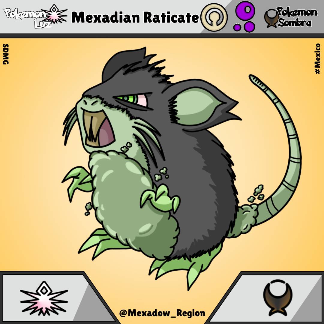 Mexadian Raticate by Mexadow-Fakemon on DeviantArt