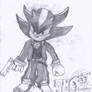 Shadow the Hedgehog-with biker like clothing