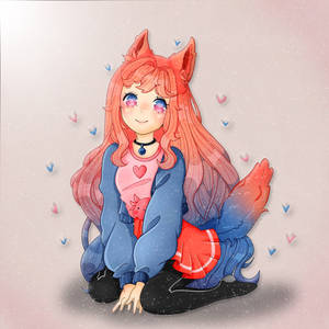 Kawaii fox girl by  Masynka