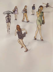 Sketch - Walking people