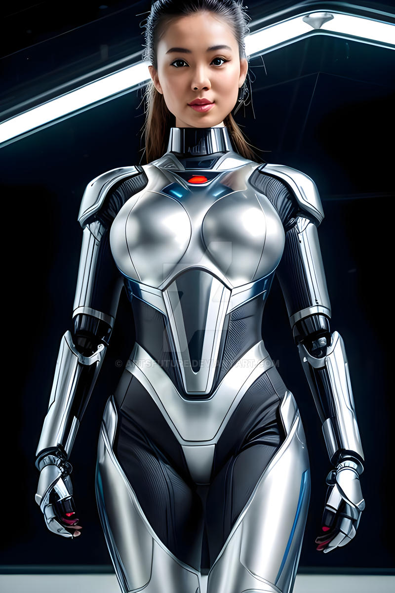 Bionic woman in metallic outfit by ArtsFuture on DeviantArt