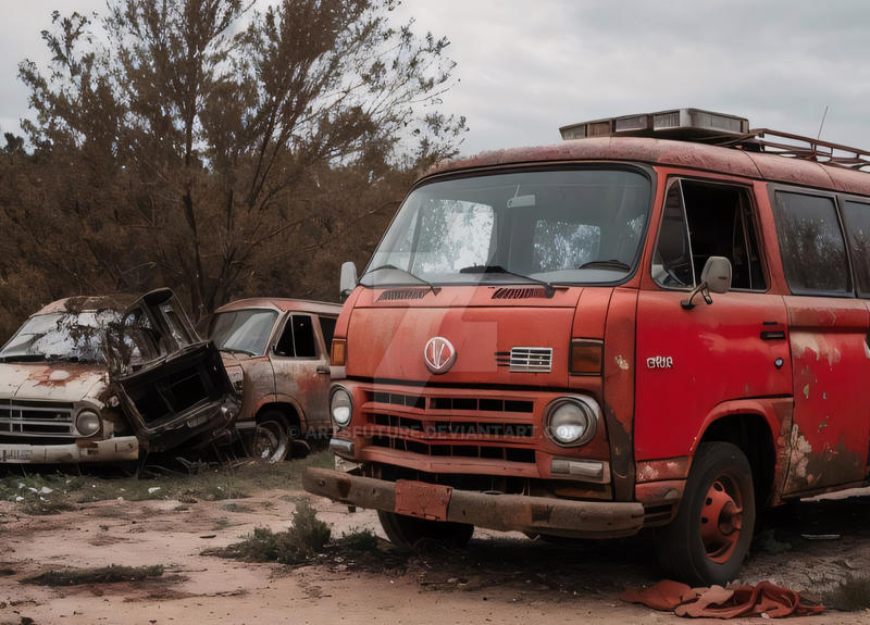 Red Van Racine Old wrecked red van by ArtsFuture on DeviantArt