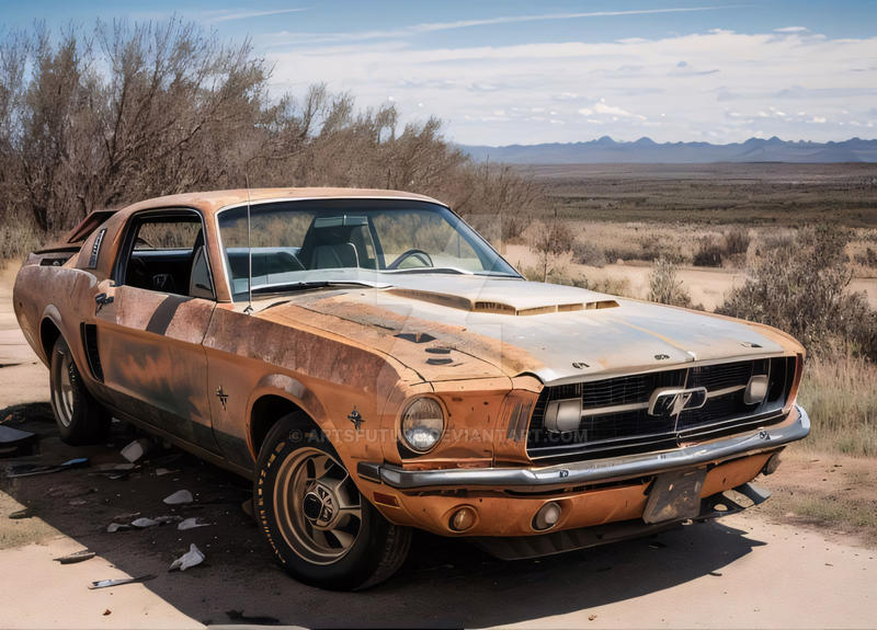 Old rusty Ford Mustang by ArtsFuture on DeviantArt