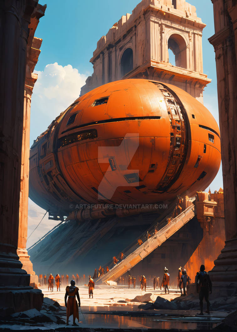 Civilizations reaching into each other by ArtsFuture on DeviantArt