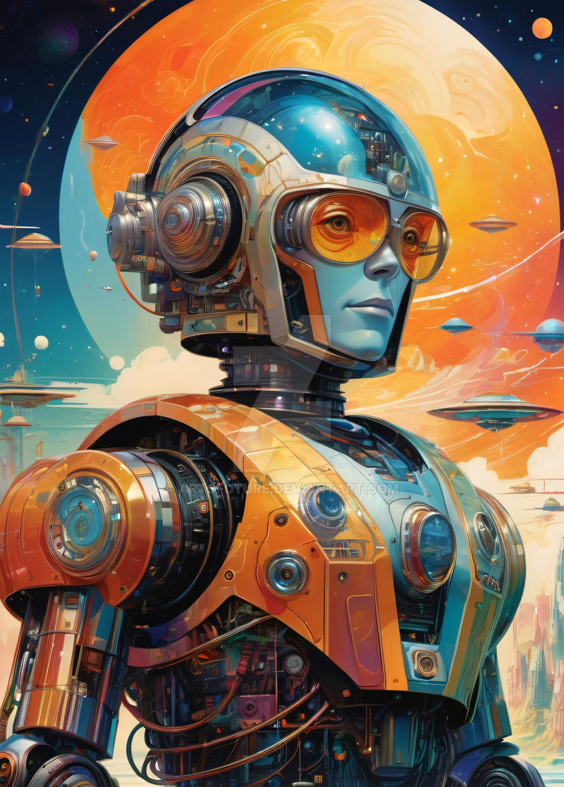 Robot on a distant planet by ArtsFuture on DeviantArt