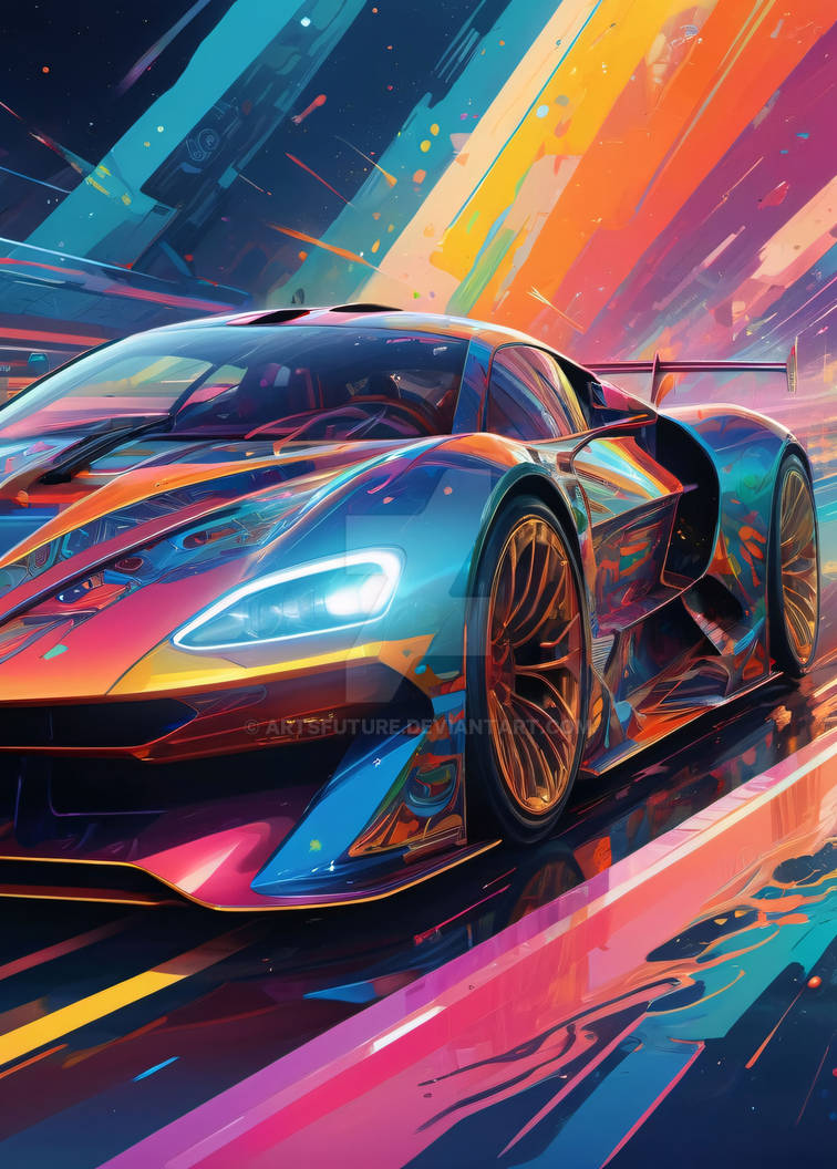 Colorful supercar by ArtsFuture on DeviantArt