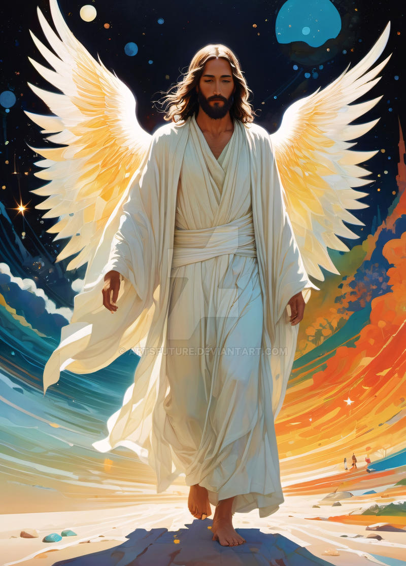 Angelic Robe Jesus Angelic Jesus by ArtsFuture on DeviantArt
