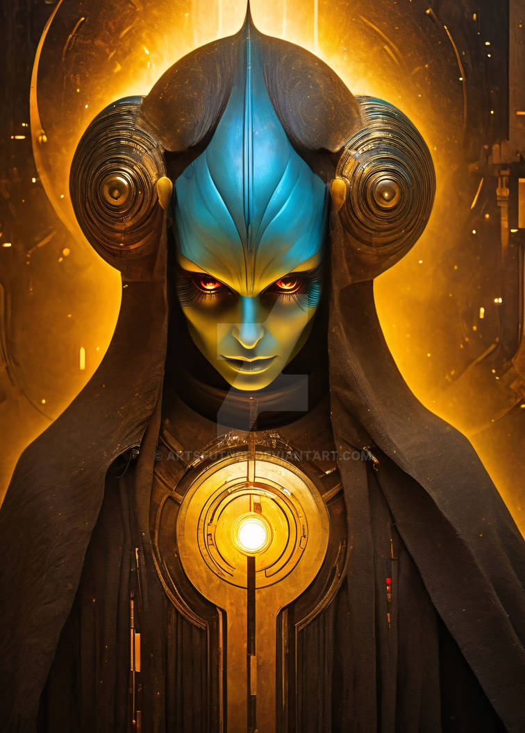 Blue alien woman by ArtsFuture on DeviantArt