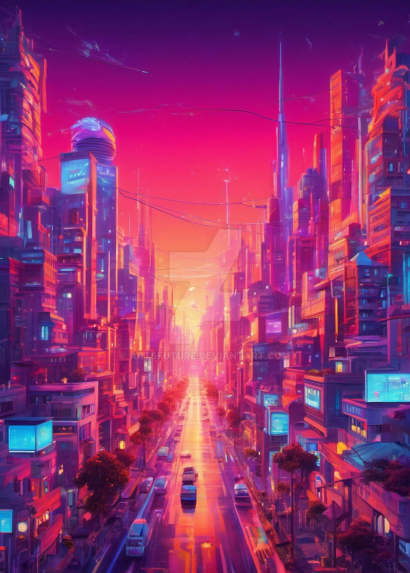 City at sunrise by ArtsFuture on DeviantArt