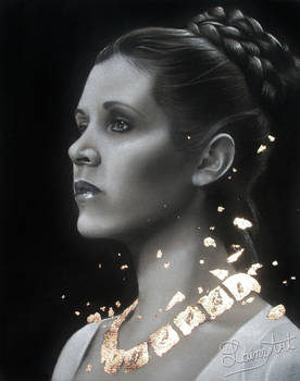 Carrie Fisher - Traditional Art Tribute