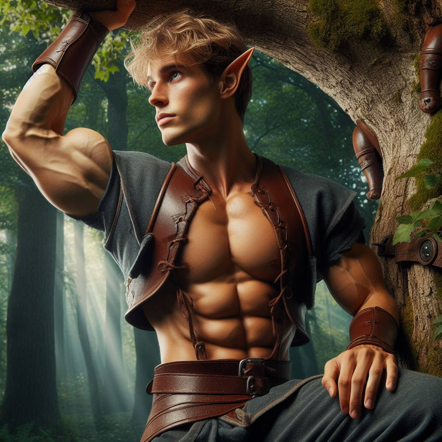 Buff Elf Man Muscular elf in trees by Liftwunk on DeviantArt