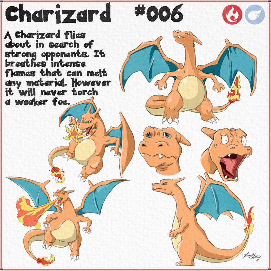 Charizard Refrence Pokemon 006 Charizard by Tommy-Slattery on DeviantArt