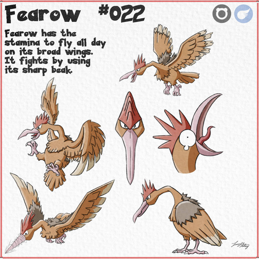 Pokemon 022 Fearow by Tommy-Slattery on DeviantArt
