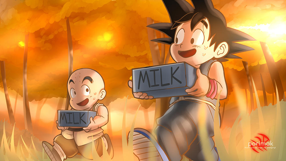  ¡Goku y Krilin entrenando!  por Parimak en DeviantArt