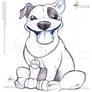 Staffy Dog Caricature