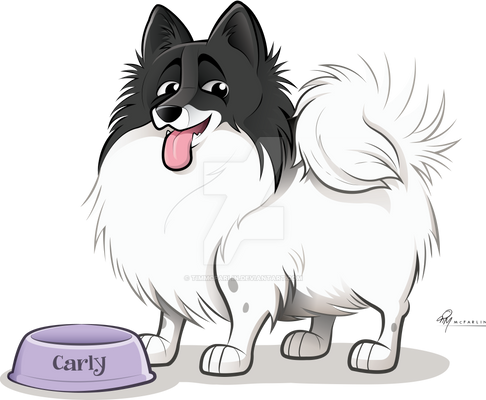 German Spitz Caricature