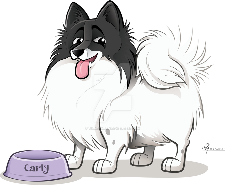 German Spitz Caricature