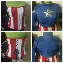 Commissioned Captain America Jacket and Corset