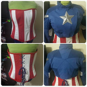 Commissioned Captain America Jacket and Corset