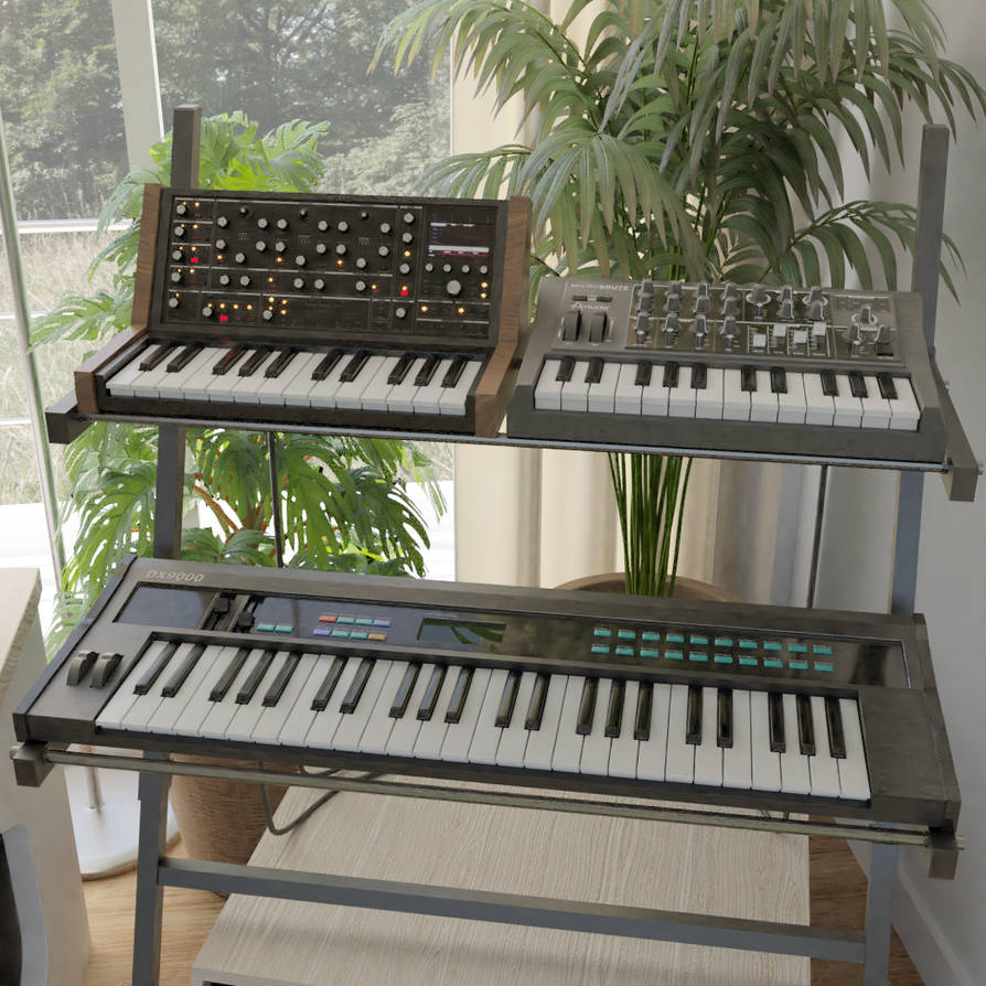 Studio 3D model - Synth close-up by JasperDeCeuster on DeviantArt