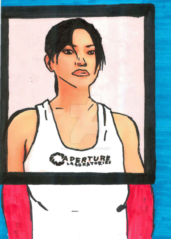 Portal 2 - Chell Portrait by DawnShepherd1 on DeviantArt