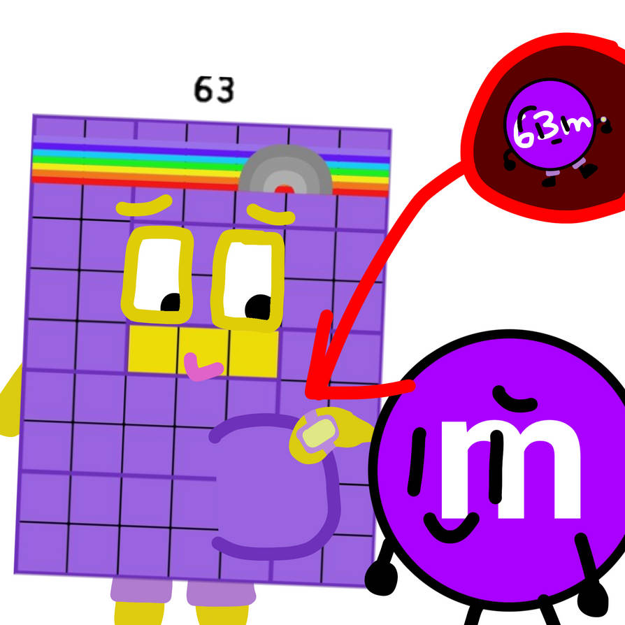 Number 63 Number Block rafael+ (me) x numberblock 63 (joke) by xXRafael970Xx on DeviantArt