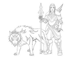 Demon Hunter Skadi - Linework