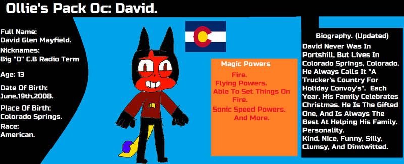 Ollie's Pack OC David Updated