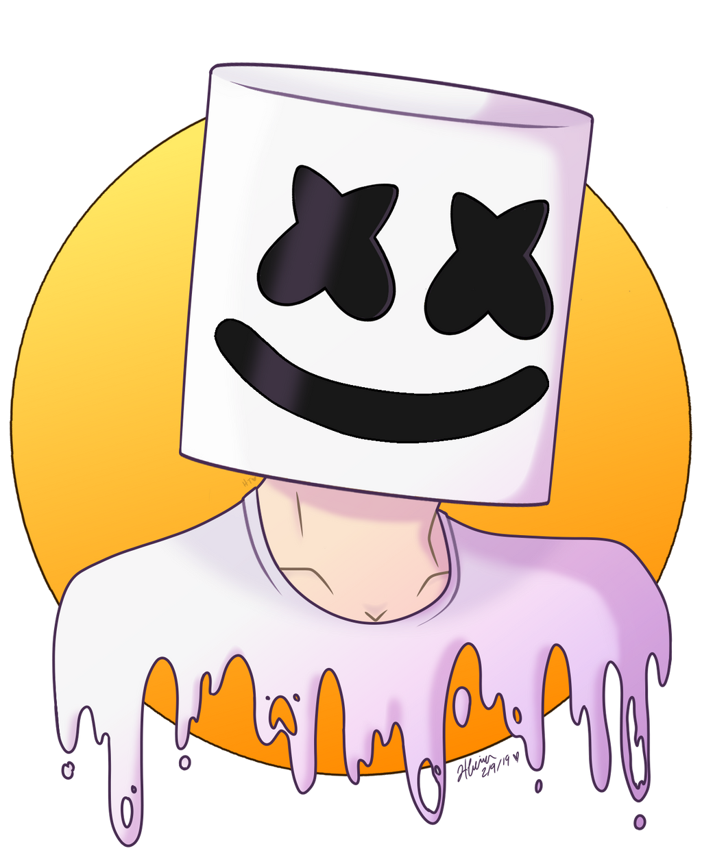 'Happier' - Marshmello Portrait V1 by H3yitsSmile on DeviantArt