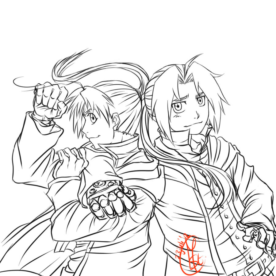Elric brothers Line-art