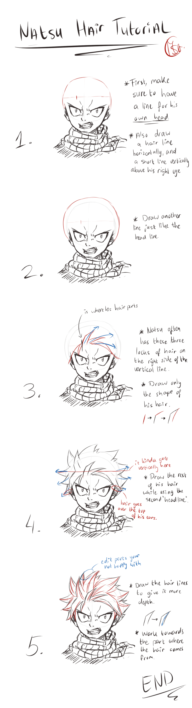 Tutorial - Natsu's hair