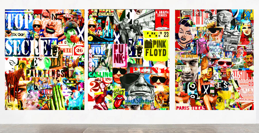 Triptych Garbage TRASH ART TRIPTYCH by comteskyee on DeviantArt