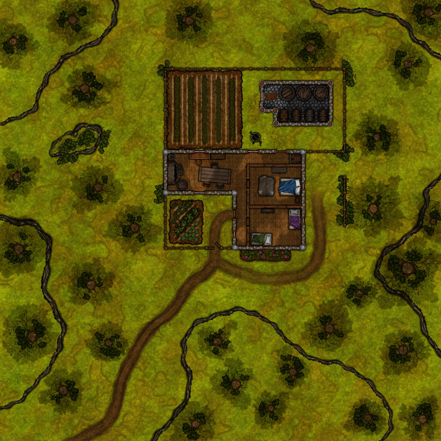 Barn Combat Map Farmhouse Battlemap 32x32 by FalseGodApophis on DeviantArt