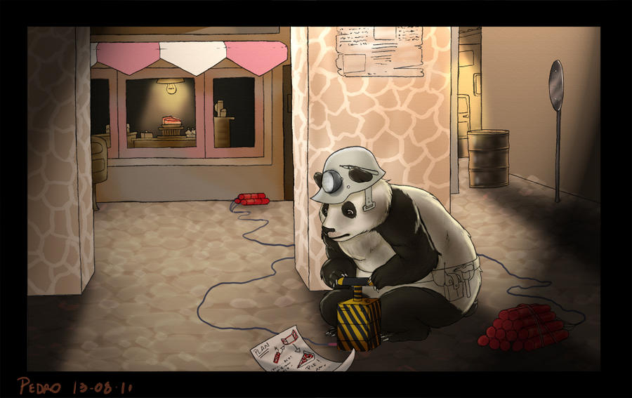 Panda Brain Exploding Explosive Panda by Pedro-Ferreira on DeviantArt