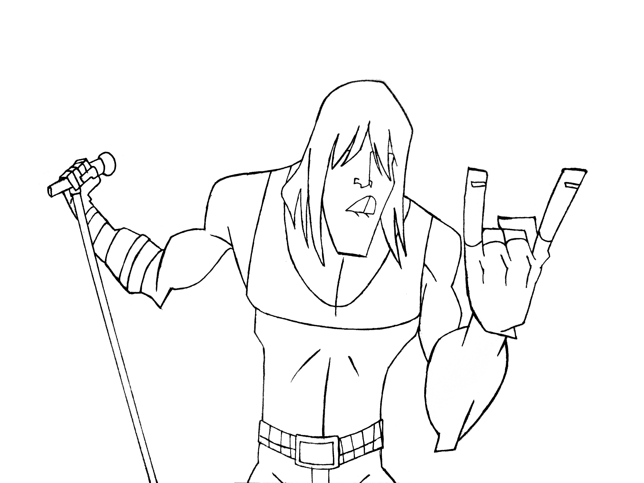Eddie - Guitar Hero Iii - Lineart By Eckoslime On Deviantart
