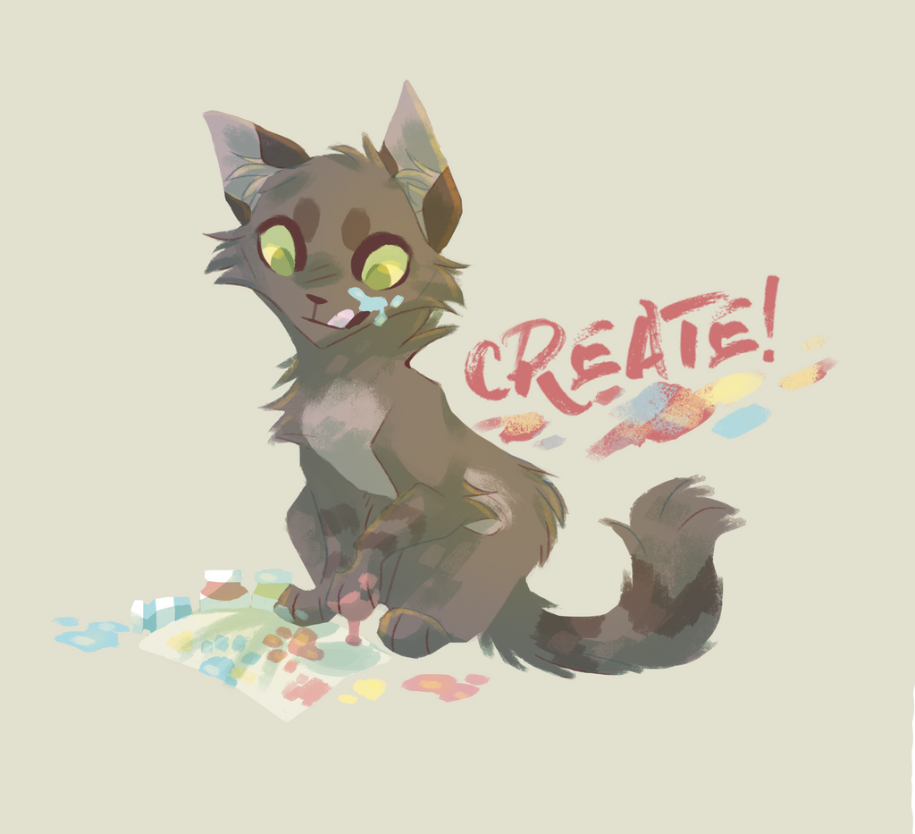 Creative Cat || Available on Redbubble!