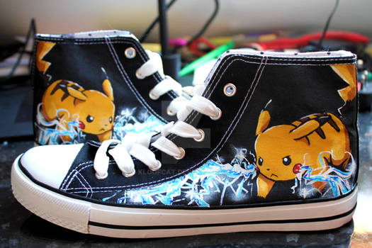 Hand Painted Pikachu Shoes