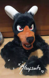 Houndoom Fursuit Partial Close Up